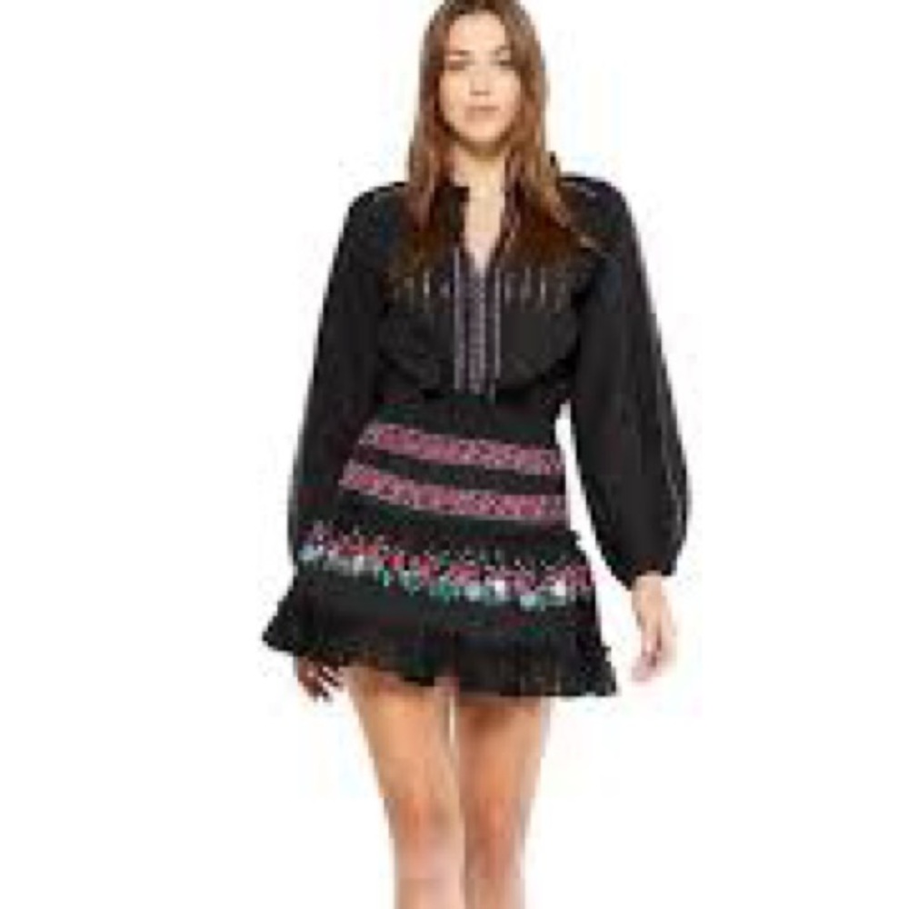 MISA Embroidered Dress